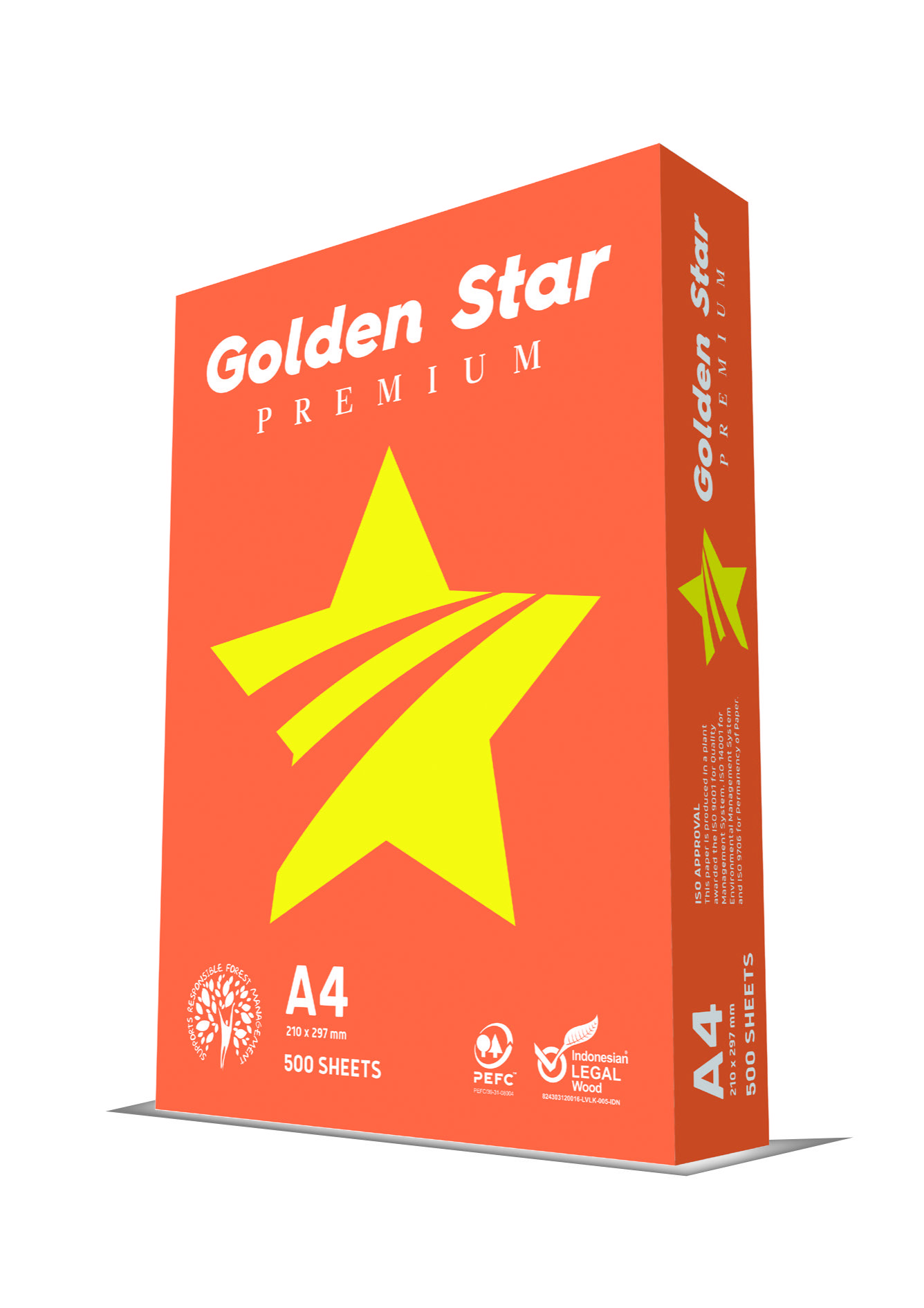 Папір для друку Golden Star A4, 80 г/м2, 500 арк., білий.